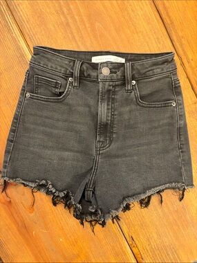 Altar’d State High-Waisted Black Denim Cutoff Shorts